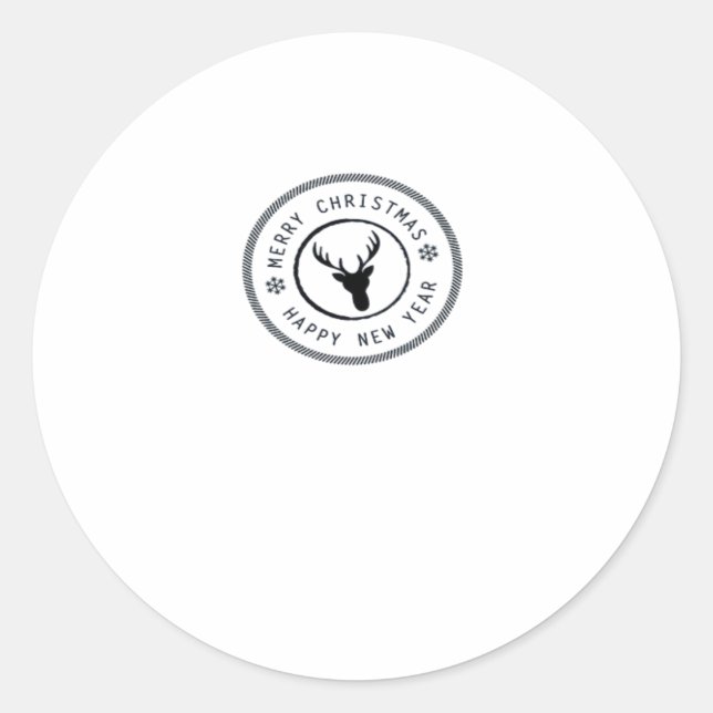 Oh Deer Modern Aesthetic  Classic Round Sticker (Front)