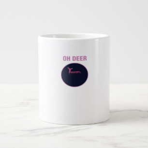 Oh Deer Modern Aesthetic  Large Coffee Mug
