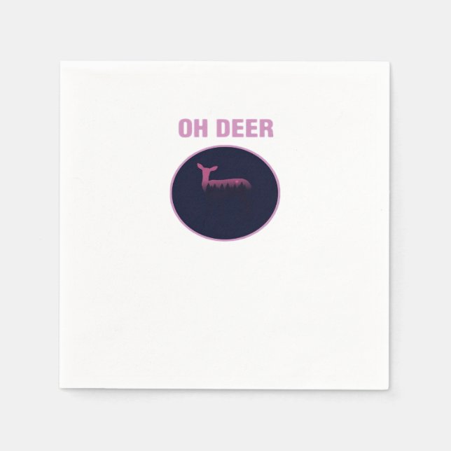Oh Deer Modern Aesthetic  Napkin (Front)