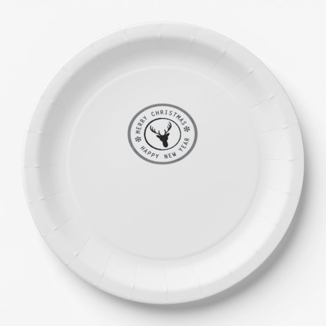 Oh Deer Modern Aesthetic  Paper Plate (Front)