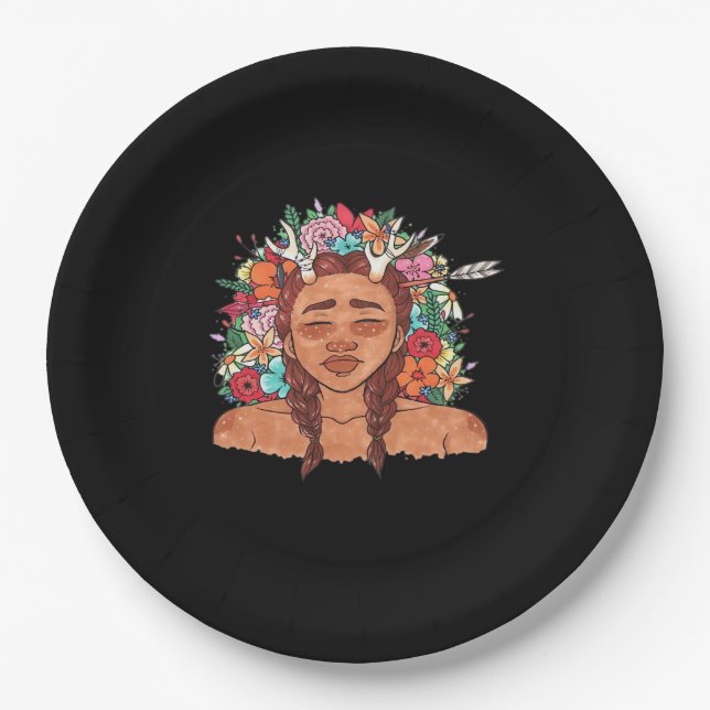 Oh Deer Modern Aesthetic  Paper Plate (Front)