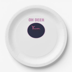 Oh Deer Modern Aesthetic  Paper Plate
