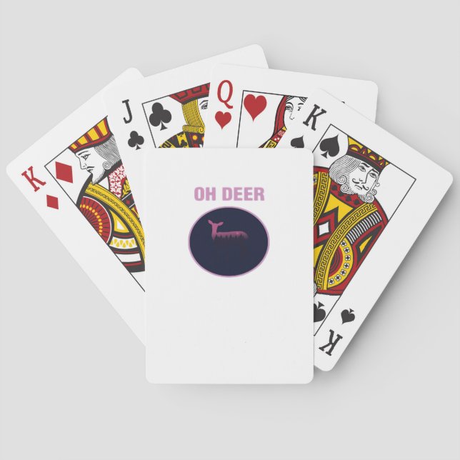 Oh Deer Modern Aesthetic  Playing Cards (Back)