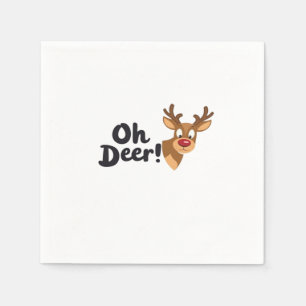 Oh Deer Modern Aesthetic Style Napkin