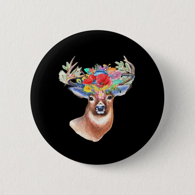 Oh Deer Modern Artistic Style  6 Cm Round Badge (Front)
