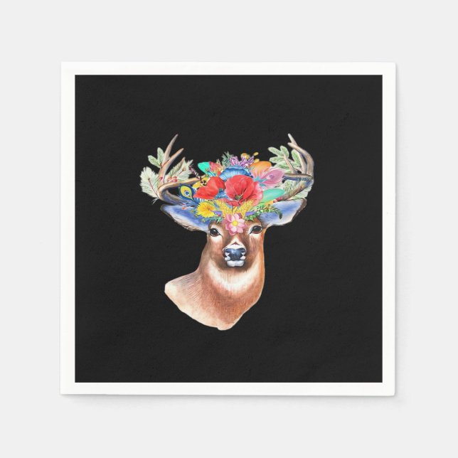 Oh Deer Modern Artistic Style  Napkin (Front)