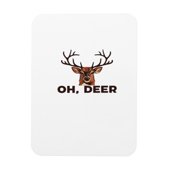Oh Deer Modern Clean Design  Magnet (Vertical)
