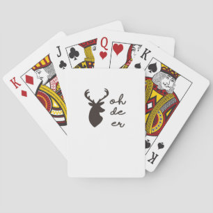 Oh Deer Modern Graphic Style Playing Cards
