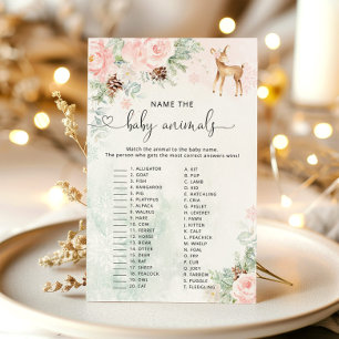 Oh deer name the baby animals baby shower game