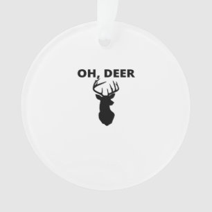 Oh Deer Oh Dear Whimsical Art StylAcrylic Ornament