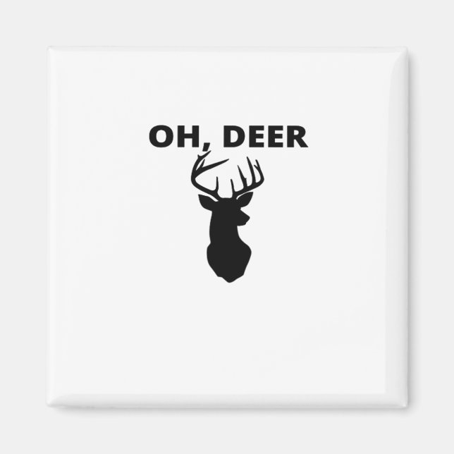 Oh Deer Oh Dear Whimsical Art Style  Magnet (Front)
