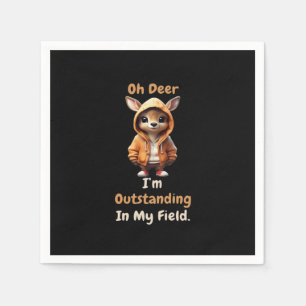 Oh Deer Outstanding In My Field Funny Humor Napkin