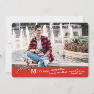 Oh Deer Photo Holiday Moving Card