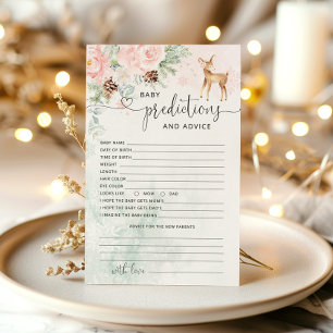 Oh Deer Pink elegant Predictions and advice card
