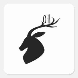 Oh Deer Pun Creative Style  Square Sticker