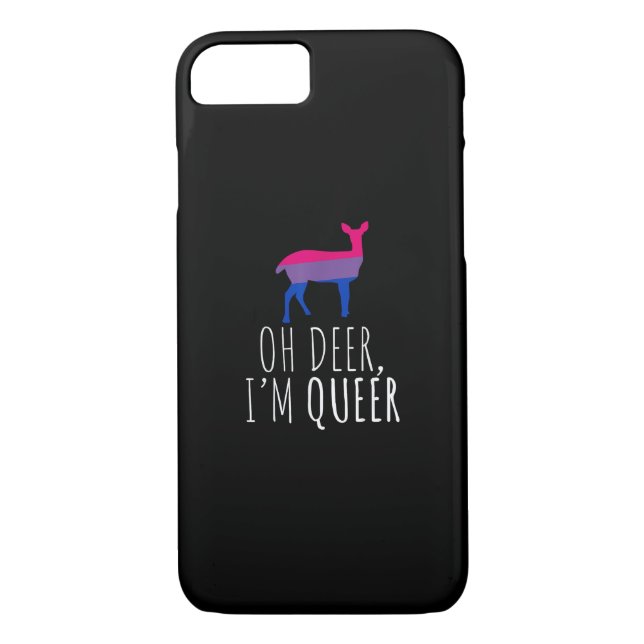Oh Deer Queer Bisexual Pride Gay Lesbian Design  Case-Mate iPhone Case (Back)