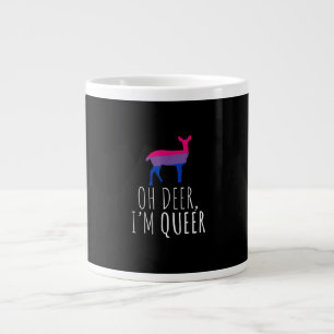 Oh Deer Queer Bisexual Pride Gay Lesbian Design Large Coffee Mug