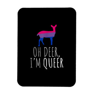 Oh Deer Queer Bisexual Pride Gay Lesbian Design  Magnet