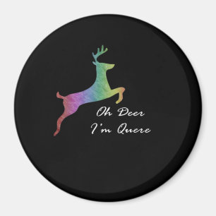 Oh Deer Queer Funny Pun LGBT Pride Celebration Magnet