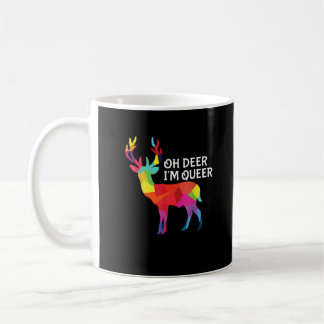 Oh Deer Queer Funny Pun LGBT Pride Design Coffee Mug