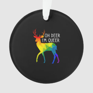Oh Deer Queer LGBTQ Pride CelebratAcrylic Ornament
