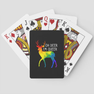 Oh Deer Queer LGBTQ Pride Celebration Month  Playing Cards