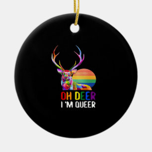 Oh Deer Queer Minimal Modern Style Ornament