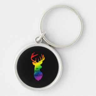 Oh Deer Queer Pride Celebration Funny LGBT Gift Key Ring
