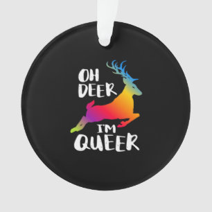 Oh Deer Queer Pride Minimal ArtistAcrylic Ornament