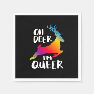 Oh Deer Queer Pride Minimal Artistic Style Napkin