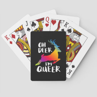 Oh Deer Queer Pride Minimal Artistic Style Playing Cards