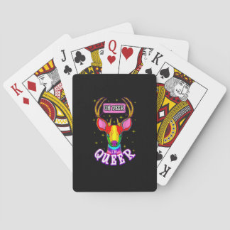 Oh Deer Queer Pride Month Celebration Gift  Playing Cards