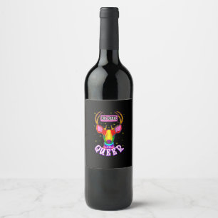 Oh Deer Queer Pride Month Celebration Gift Wine Label