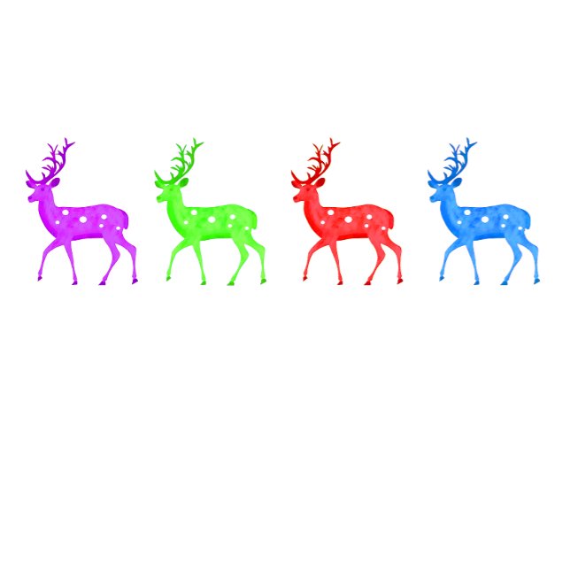 Oh Deer!  Reindeer in vivd Colours Sweatshirt (Creator Uploaded)
