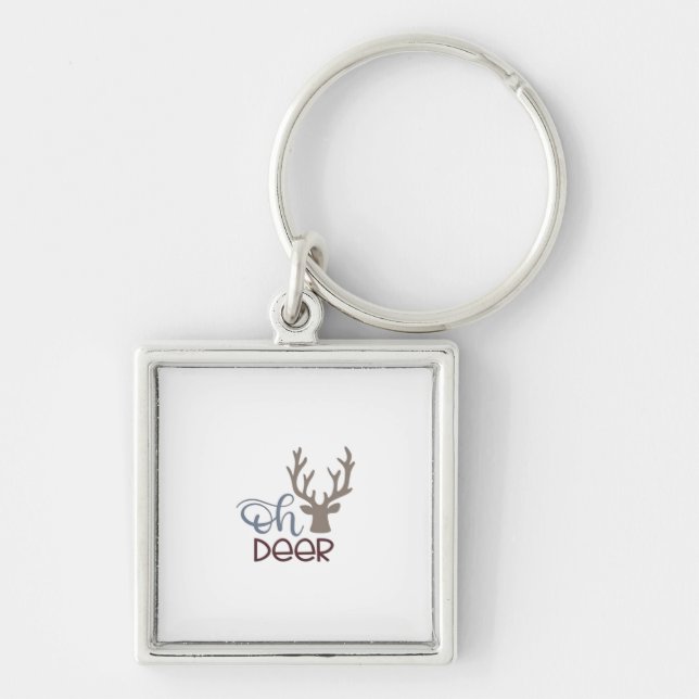 Oh Deer Retro Classic Design  Key Ring (Front)
