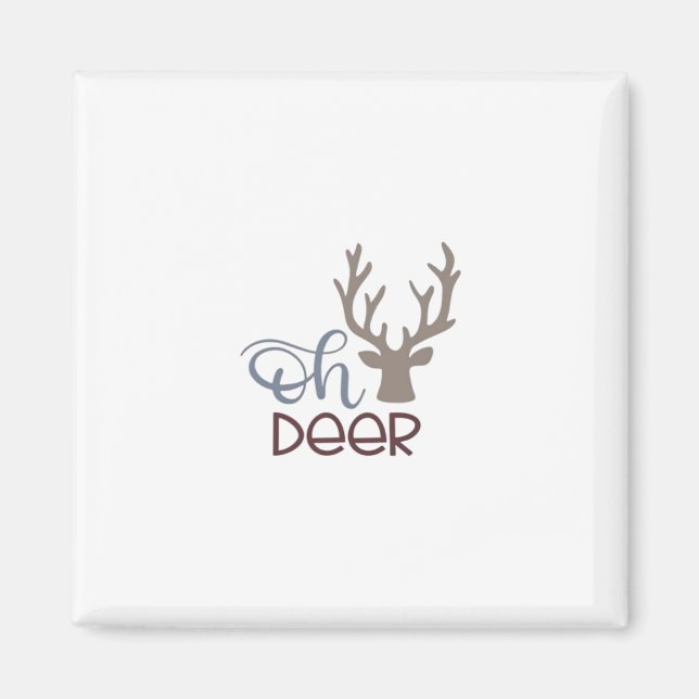 Oh Deer Retro Classic Design  Magnet (Front)