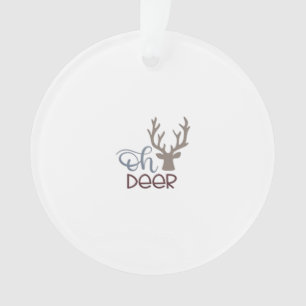 Oh Deer Retro Classic Design Ornament