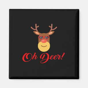 Oh Deer Retro Classic   Magnet