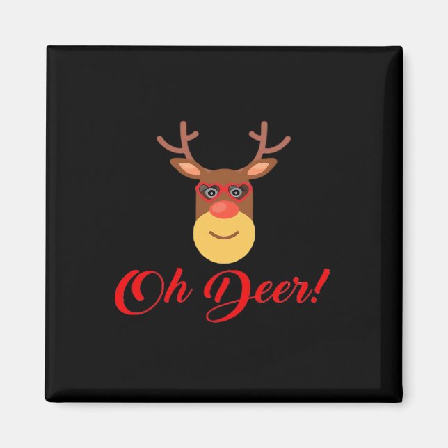 Oh Deer Retro Classic   Magnet (Front)