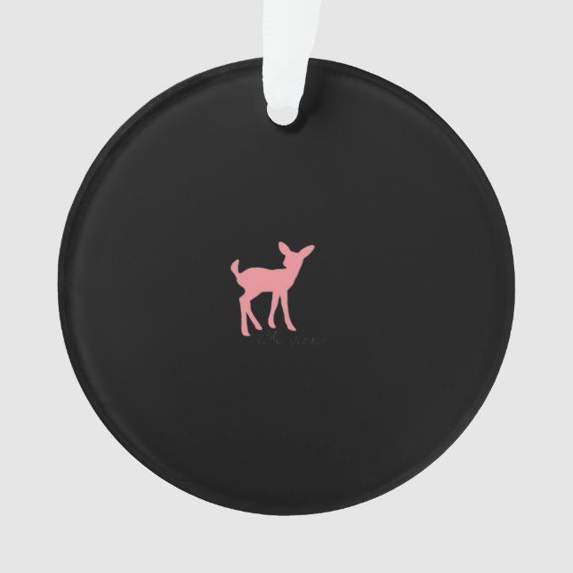 Oh Deer Retro Classic Style Acrylic Ornament (Front)