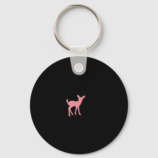 Oh Deer Retro Classic Style Keychain (Front)