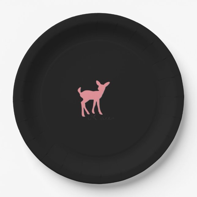 Oh Deer Retro Classic Style  Paper Plate (Front)