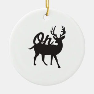 Oh Deer Retro Classic Vibe Ceramic Tree Decoration