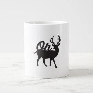 Oh Deer Retro Classic Vibe Large Coffee Mug