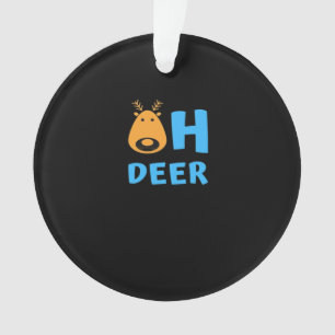 Oh Deer Retro Holiday Vibe Ornament