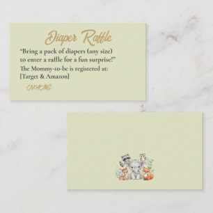 Oh Deer Rustic Forest Animals Baby Shower Card