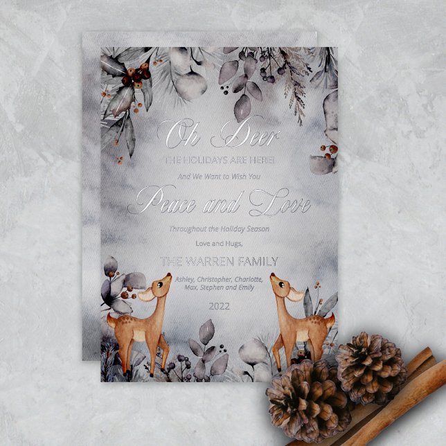 Oh Deer Rustic Winter Floral Peace and Love (Creator Uploaded)