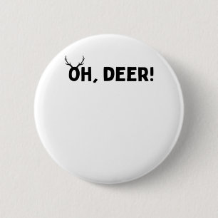 Oh Deer Simple Aesthetic 6 Cm Round Badge