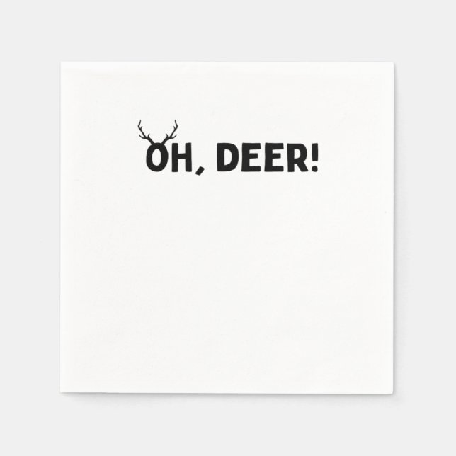 Oh Deer Simple Aesthetic  Napkin (Front)