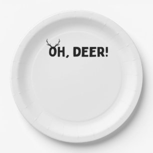 Oh Deer Simple Aesthetic  Paper Plate